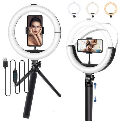 China PORTABLE Portable Collapsible Ring Light USB Vlogging Kit Streaming Microphone for sale