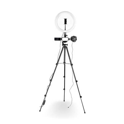 China Best Selling PORTABLE Tripod 3110 Ring Light Phone Video Vlogging Kit With Recording Microphone for sale