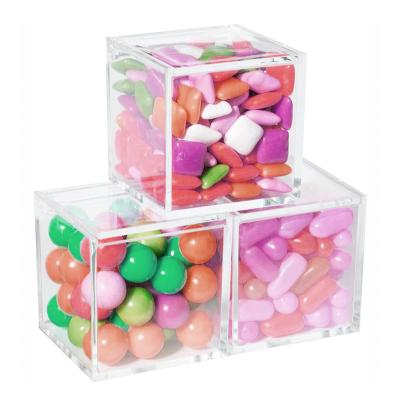 China Plastic Cheap Acrylic Candy Box Storage Box Freshness Preservation Factory Price Sweet Candy Box For Food Container for sale