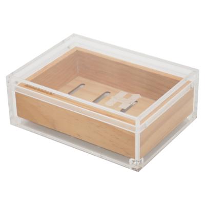 China Wholesale Cigar Storge Factory Price Cigar Box Travel Humidor Acrylic Cigar Humidor with Cedar Wooden for sale