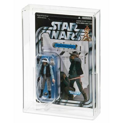 China Vintage Eco-Friendly Custom Acrylic Standard Collection Star Wars Display Case Protective OEM Acrylic Display Box Protector for sale