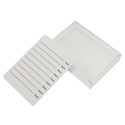 China Single Eyelash Tray Box Organizer Custom Single lashes Matte White Eyelash Tray Acrylic Box Organizer For Eyelash Studio Tile Box Palette for sale