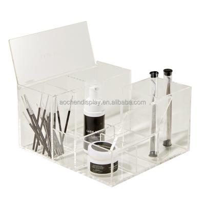 China New Lash Organizer Eyelash Extension Tray acrylic organizer Case of Lash Tray Organizer 2021 clear acrylics for sale