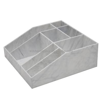 China Lash Organizer Box Marble Eyelash Extension Tool Acrylic Lash Storage Lash Tray Supplies Organizer for sale