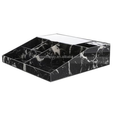 China Marble Black Eyelash Extension Tool Organizer Shelf Rack Display Holder Acrylic Lash Storage Box For Beauty Organizer for sale