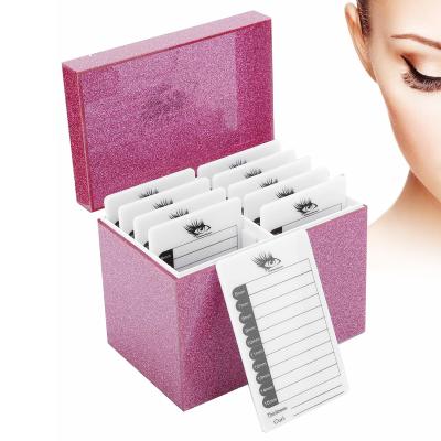 China Top Quality Eyelash Extension Tile Lash Palette Organizer Box Double Lash Tile Acrylic Storage Box for sale