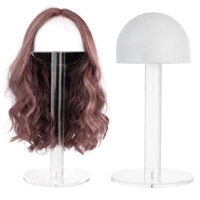 China Professional Wig Headstand Wig Hair Display Hair Extension Display Tools Acrylic Wig Headstand Hair Extension Rack Wig Stands for sale