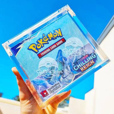 China Pokemon Trading Card Deck Display Case with Lid Japanese Pokemon Card Booster Box Pokemon Trading Card Deck Display Case with Lid for sale