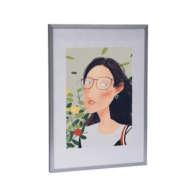 China Fashionable Modern Decorative Wholesale Family Picture Frame 11*14 16*20 A4 A5 Size Gold Color Metal Aluminum Silver Custom Photo Frame for sale