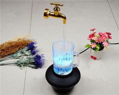 China Night Light Magic Multi Color LED Running Water Faucet Faucet Fountain Floating Cup for sale