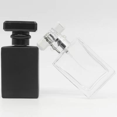 China Personal Care FAST SHIPPING! 30ML 50ML Clear Square Rectangle Shape Spray Glass Perfume Bottle for sale