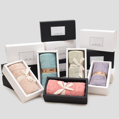 China Kid Safe Ready To Ship Face Towel Set 100% Luxury Soft Lint Free Microfiber Box Gift Towels Set Cheap Wholesale Price for sale