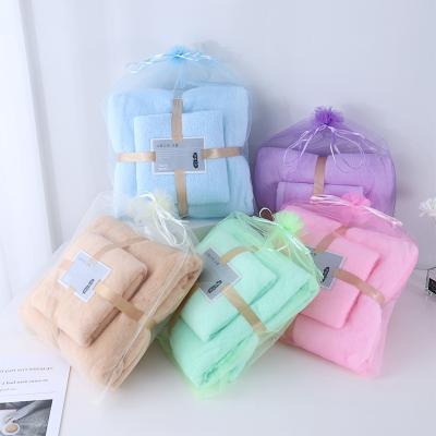 China Hot Selling Child Safe Manufacturers Wholesale 100% Microfiber Spa Face Bath Towel Set Good Quality Cheap Price for sale