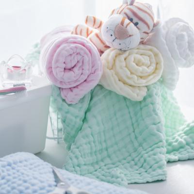 China High Quality Pure Super Soft Absorbent Solid Color Baby Newborn Bath Towel Safe For Cotton Children for sale