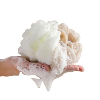 China EXFOLIATE Customized Bathing Accessories Super Soft Exfoliating Net Loofah Mesh Bath Sponges Double Color Shower Blast Sponges for sale