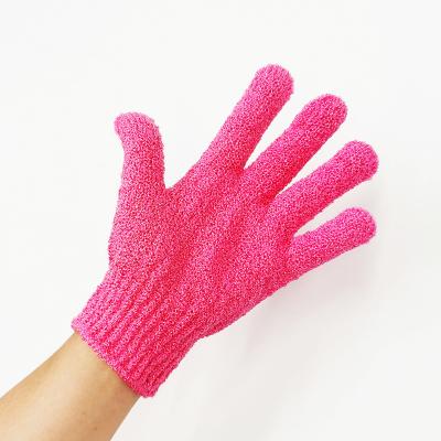 China EXFOLIATE Wholesale Nylon Body Scrubber Bath Glove Custom Exfoliating Glove Shower Exfoliating Gloves for sale