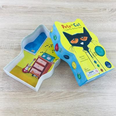 China Recycled Materials Customized Cat Shape Toy Gift Box For Upper Children And Lower Beautiful Design Customized Packaging For Kid Gift for sale