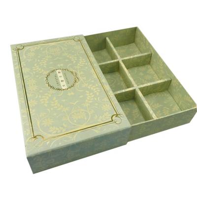 China High Grade Materials Recycled Cardboard Drawer Cookie Box Eco - Friendly Dessert Packaging With Paper Divider for sale