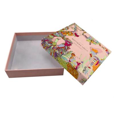 China Recycled Materials Cardboard Eco - Friendly Lid Off Full Color Printed Macarons Box Dessert Packaging Box for sale