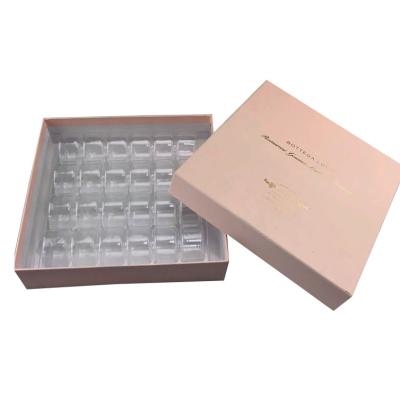 China Eco-friendly Recycled Materials Top And Base 24PCS Packed Cookie Box Macarons Packaging With Transparent Blister for sale