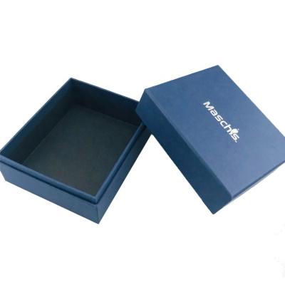 China Recycled Materials Dyed Blue Rigid Cardboard Top And Shoulder Neck Packaging Box Installation Bottom Paper Gift Box for sale