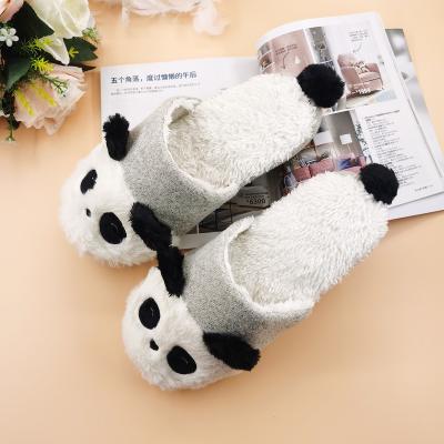 China Wholesale China Panda Animal Room Fur Cottom Slippers Indoor House Slippers Cute Warm Winter Fashion Trend TPR Bottom Slippers for sale