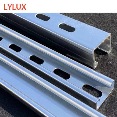 China Cheap Ground Mounted Solar Power System Good Quality Galvanized Steel C Channel Bracket Railing For Parking Lot Rooftop Solar Green Power Mounting Grounding Building for sale