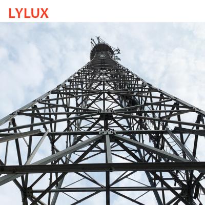 China City/Park/Mountain/Island ASTM/BS Designed 4 Legs/Feet Angle 5G Telecom, Steel Truss 40/50m Telecom Tower With 3 Platforms for sale