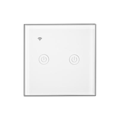 China Crystal Toughened Glass Panel Smart Life Electronic Switch Home EU/UK Standard 1/2/3/4 Band Touch Sensor Light On Switch for sale