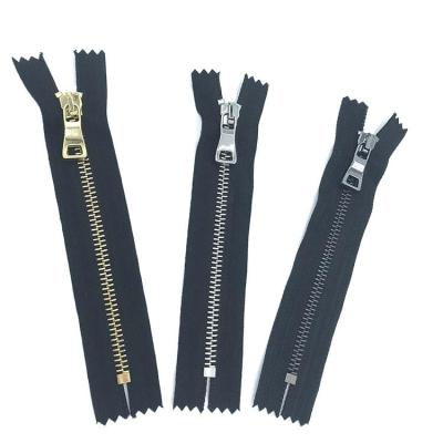 China Others All Kinds Of Custom Metal Zipper Zippers 5# Metal Zipper For Men's Jacket for sale