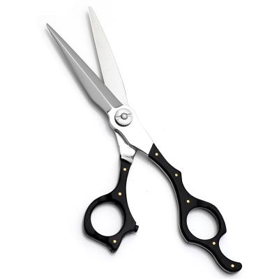 China Professional Fashion Wooden Design Hair Scissors FD-204 Handle Beauty Shears Hair Scissors for sale