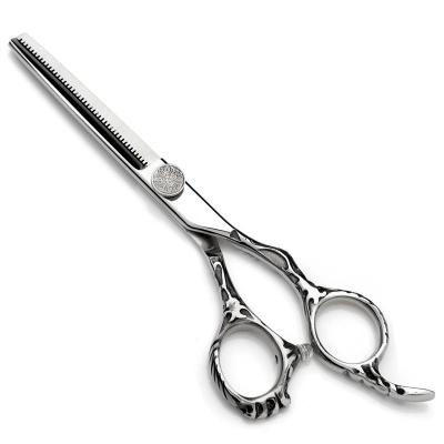 China FD-120 6.0 Inch Dragon Handle Teeth Thinning Scissors Behind Barber Maker Professional Salon Thinning Cutting Hair Scissors for sale