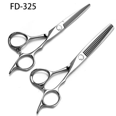 China Professional High Quality Flat Scissors 440c Barber Scissors FD-325 6 Inch Flat Tooth Scissors Hair Salon Set for sale