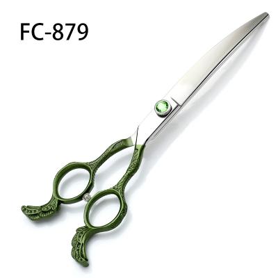 China FC-879 Pet Severable Professional High End Scissors Curved Shear Shear Flat Dog Shear Tool for sale