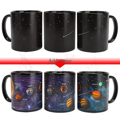 China Wholesale Custom Viable Starry Sky Solar System Color Changing Magic Mug Creative Custom Ceramic Mug for sale