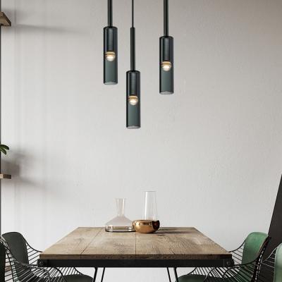 China Contemporary Industrial Style Simple Kitchen Bedroom Black Ceiling Hanging Led Pendant Lamp for sale