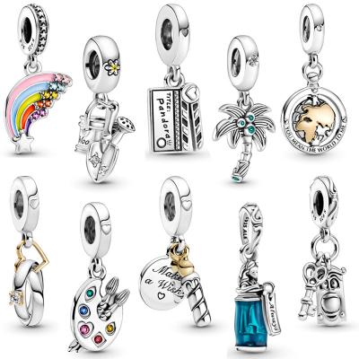 China Manufacturer Direct Selling CLASSIC 925 Sterling Silver Rainbow Charm Pendant DIY Bracelet Valentine's Day Gift for sale