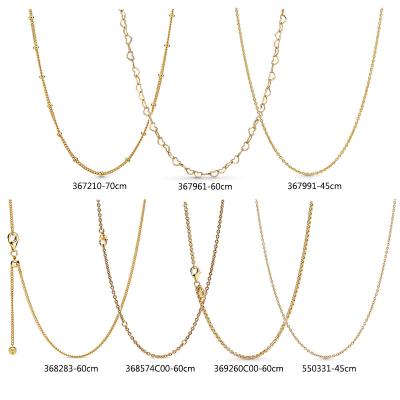 China Trendy Manufacturer Wholesale High Quality Customized Women's 925 Gold Charm Basic Necklace for sale