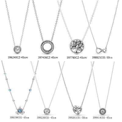 China Fashionable Manufacturer Wholesale High Quality Women European 925 And American Customized Eternal Symbol Ended Necklace for sale