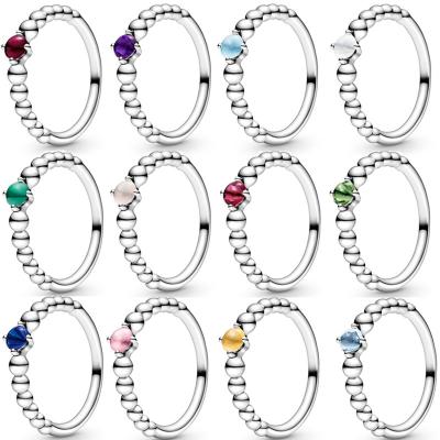 China CLASSIC Manufacturers Wholesale Custom European and American Silver 925 December Birthstone Rings for sale