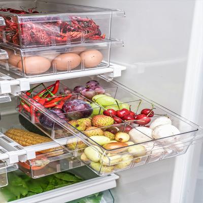 China Sustainable Universal Fridge Storage Drawer Plastic Sliding For Home Use for sale