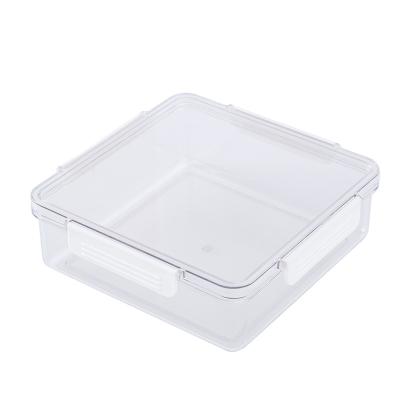 China Fridge Organizer Bins Fridge Plastic Viable Organizer Food Storage Boxes With Cover for sale