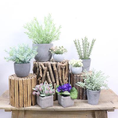 China Hot Selling Fashional Garden Fake Plant Potted Plant Artificial Green Leaf Green Plant Bonsai Artificial Leaf Plastic Green Pot With Ceramic Pot for sale