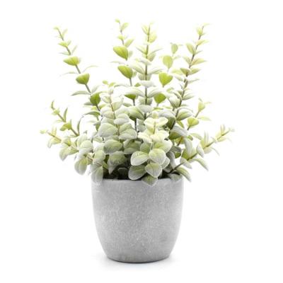 China High Level Simulation Potted Paper Privet Flocked Privet Plant For Home Decoration Plant Decor Plastic Privet Tree for sale