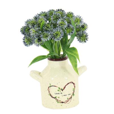 China Bohemian New Spring Decorative Flowers Onion Flowers in Ceramic Pot Artificial Plants for Home Decor Wedding for sale