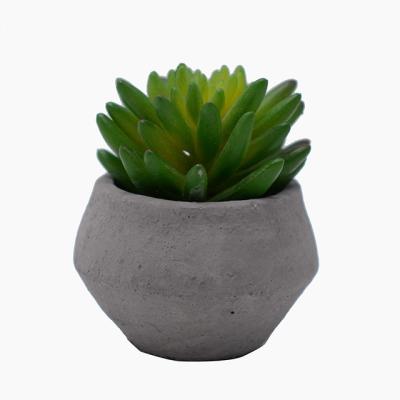 China Hot Selling Bohemian Succulent in Cement Pot Indoor Outdoor Artificial Succulent Plants for Home Office Decor Wedding Party Office for sale