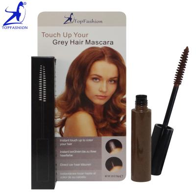 China Brown Hair Coloring Brush Made in Non-Toxic Ancient Hair Root of Taiwan Touch Up Instant Coverage Gray Color Hair Dye Mascara 9-10g for sale