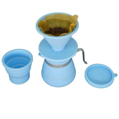 China Viable Portable Collapsible Reusable Silicone Coffee Dripper Coffee Filter for sale