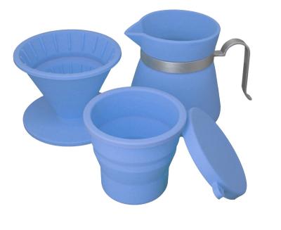 China Amazon Selling Silicone Coffee Drip Cup Pot BPA Drip Free Hot Viable Portable Foldable Coffee System Outdoor Portable Foldable Design for sale