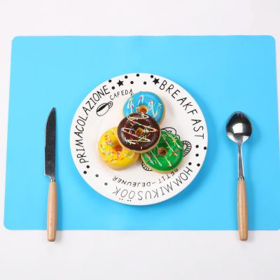 China Durable BPA Free Silicone Tray Mat Customize Kids Dining Table Place Baby Semicircle Shaped Non Slip Silicone Heat Resistant Place Mat for sale